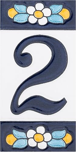 Miniatura 40 de Merola Tile Sevillano Flora Dirección Letras B 2-1/8" x 4-3/8" Azulejo de pared de cerámica