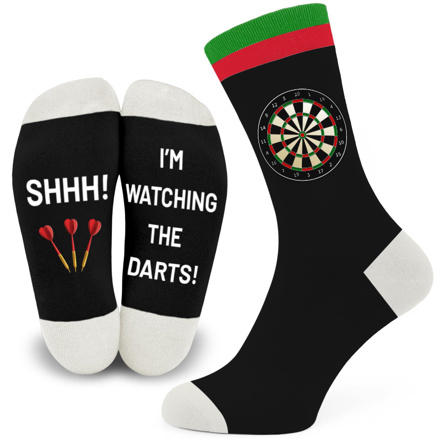 SC Products Novelty Socks Funny Darts Gifts for Men | Size 6-12 Cotton Funny Socks Men Dart Gifts | Christmas Secret Santa Stocking Fillers Fathers Day Presents for Sport Lovers