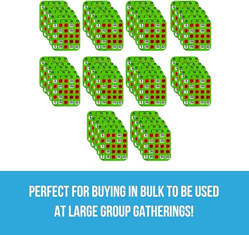 Miniatura 2 de Regal Bingo - Tarjetas de Bingo con Ventanas Deslizantes Solamente - 8" x 9" - Cartulina Verde de 5 Capas - Fácil de Leer - Sin Duplicados -