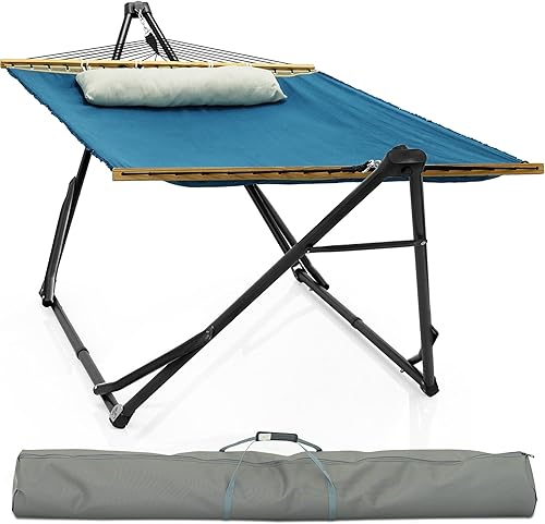 Tranquillo Unity - Soporte de hamaca ajustable, soporte de hamaca doble de acero con capacidad de 800 libras para 2 personas, soporte premium