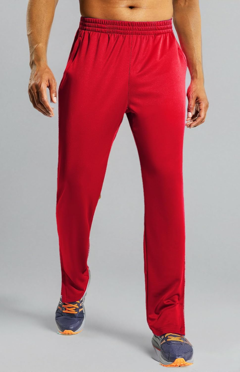 MIER Men’s Sweatpants with Pockets, Athletic Training Track Jogger, Soccer Warm-up Pants with Zipper Ankle - Image 7