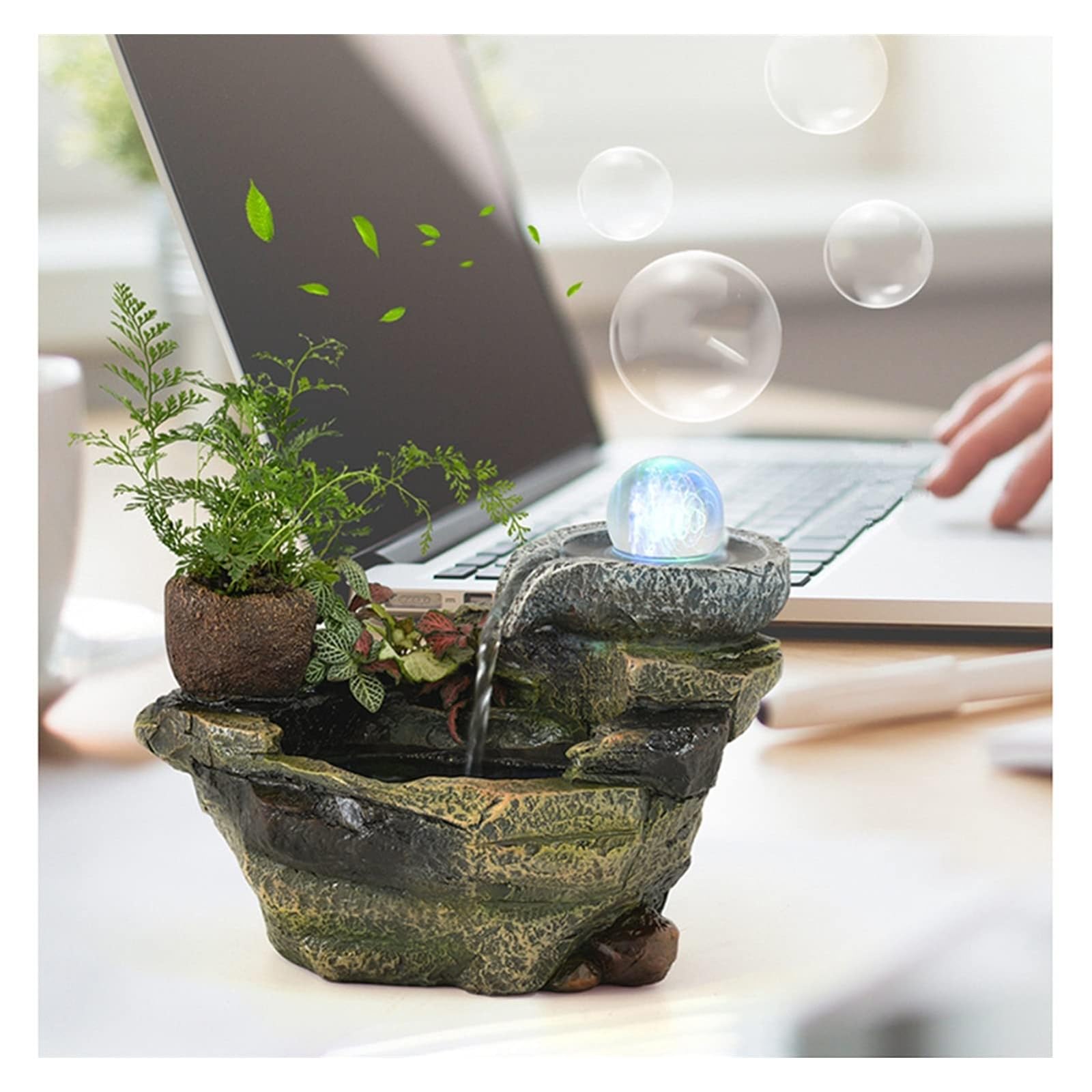 フェイクスレート　石の滝　卓上噴水 Amazon.co.jp: Universal Lighting and D?cor フェイクスレート