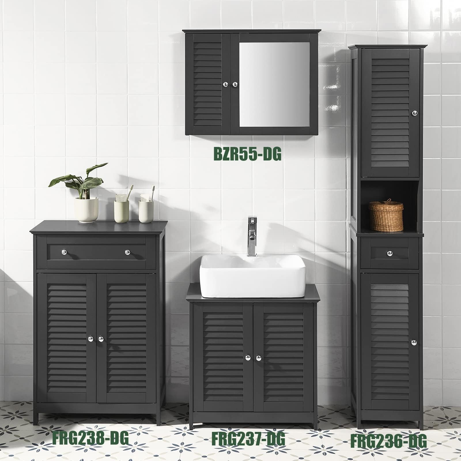 Badkamerkast Onderkast Voor De Badkamer Met Lade Deuren En Verstelbare Plank Voor Badkamer Woonkamer Slaapkamer Keuken Wit