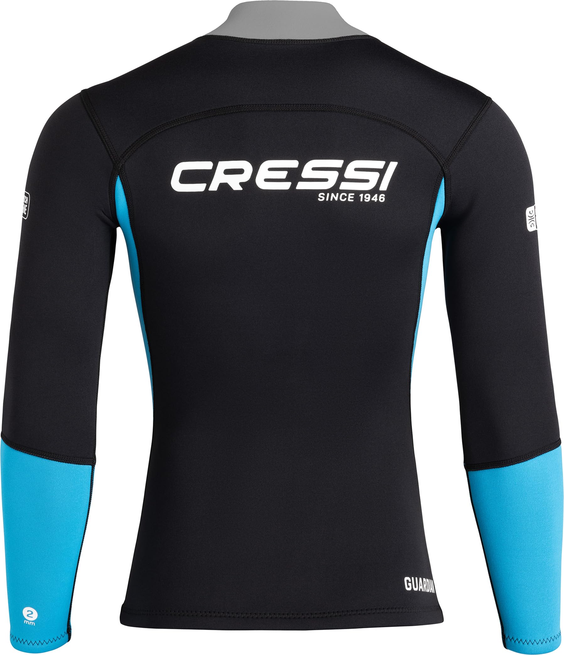 CRESSI Guardian Lady Veste Néoprène 2mm Natation Snorkelling Surf Sports Nautiques Noir Femmes