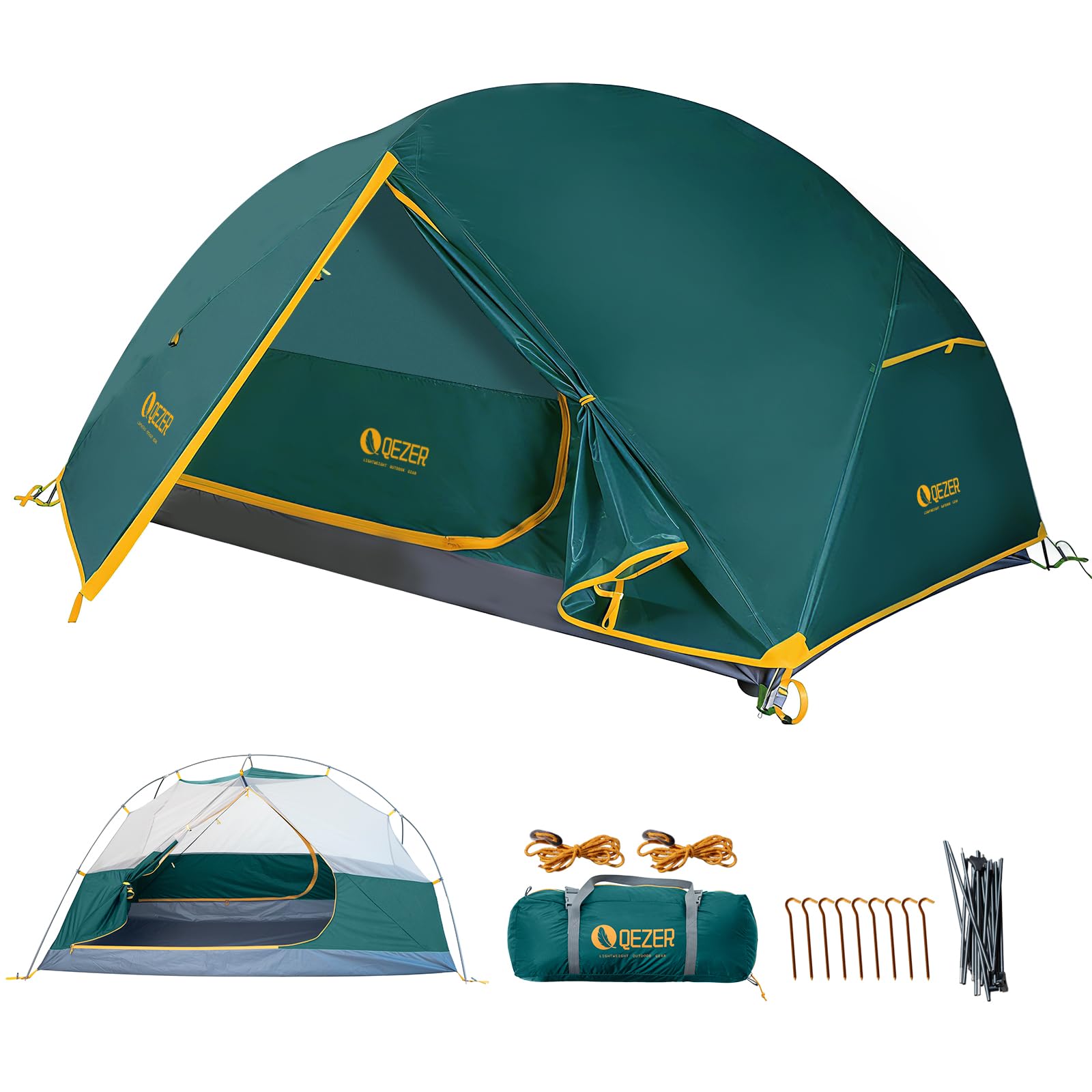Tienda de campaña con cúpula Ultraligera, Impermeable y Resistente al Viento, Adecuada para Tres/Cuatro Estaciones