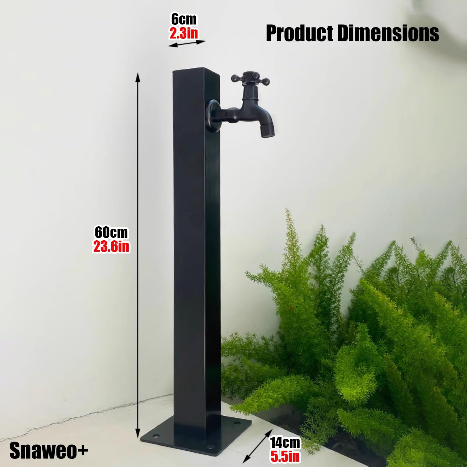Robinet de Jardin en Acier Inoxydable résistant au Gel - rallonge de Tuyau d'arrosage Pratique, adaptée aux robinets extérieurs utilisables Toute l'année dans Les Jardins et Les patios, offr