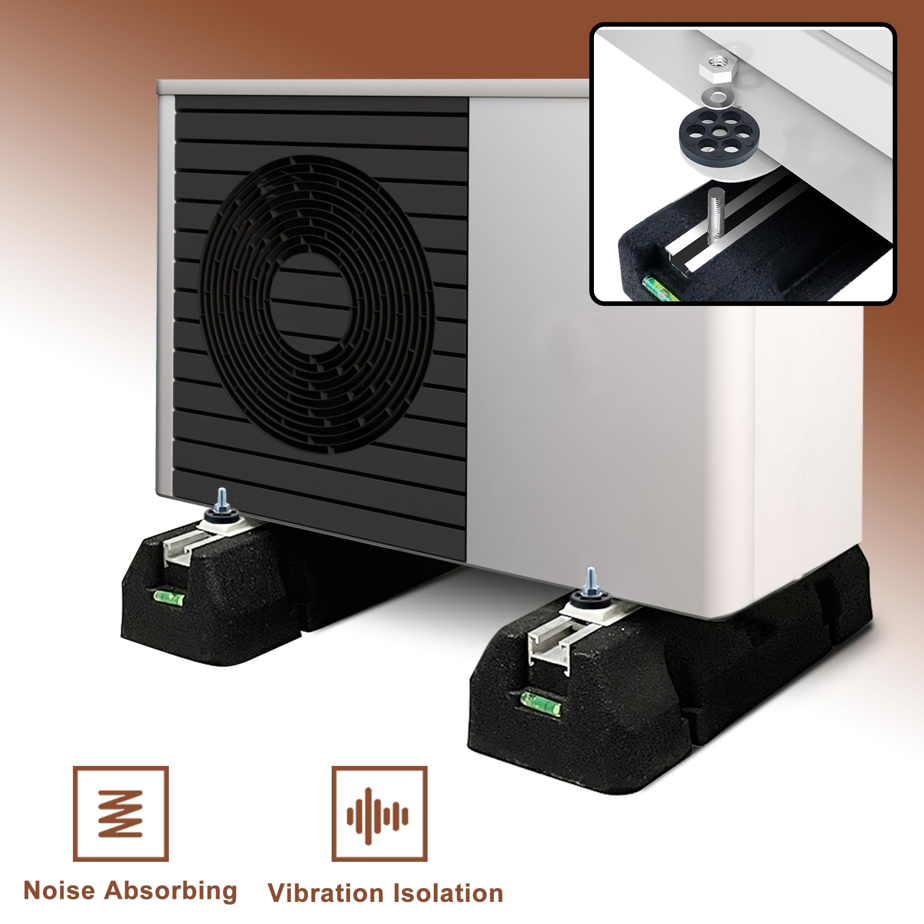 Amazon.com: BJADE'S Mini Split Floor Mounting Base Mounting Feet,Rubber  Anti-Vibration Pads for Mini Split AC Condenser,Shock Absorbing. : Home &  Kitchen