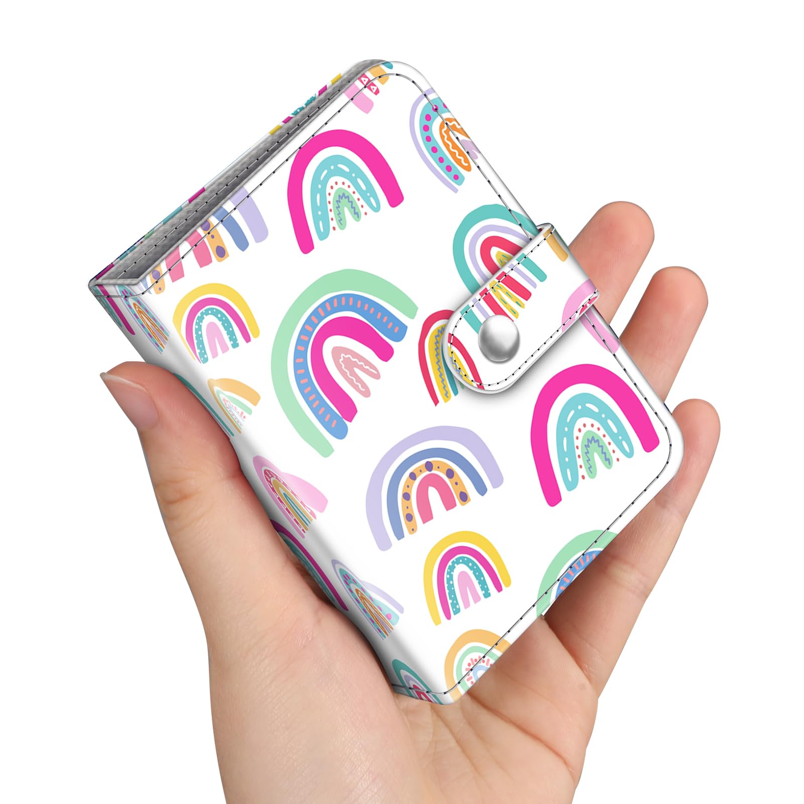 Fintie Dreamy Rainbow Mini Photos Album Book For 2X3 Inch Films - 52 Pockets Small Albums For Fujifilm Instax Mini Instant Camera/Polaroid Hi-Print Pictures, Kpop Photocard Holder Binder,