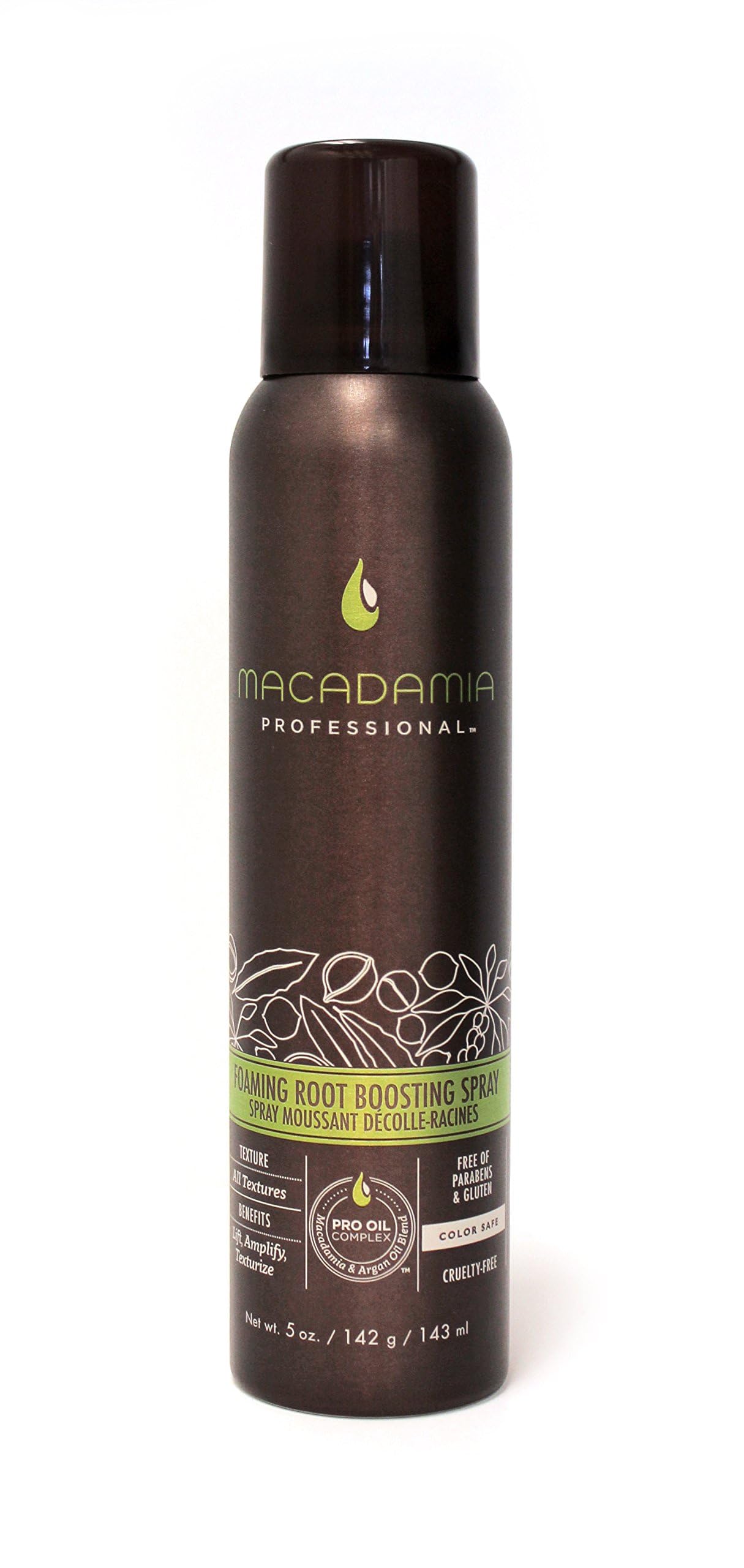 Macadamia Professional Foaming Root Boosting Spray – Volumizing Hair Spray Lift for Fine Hair, Lightweight Styling Foam, 5 oz