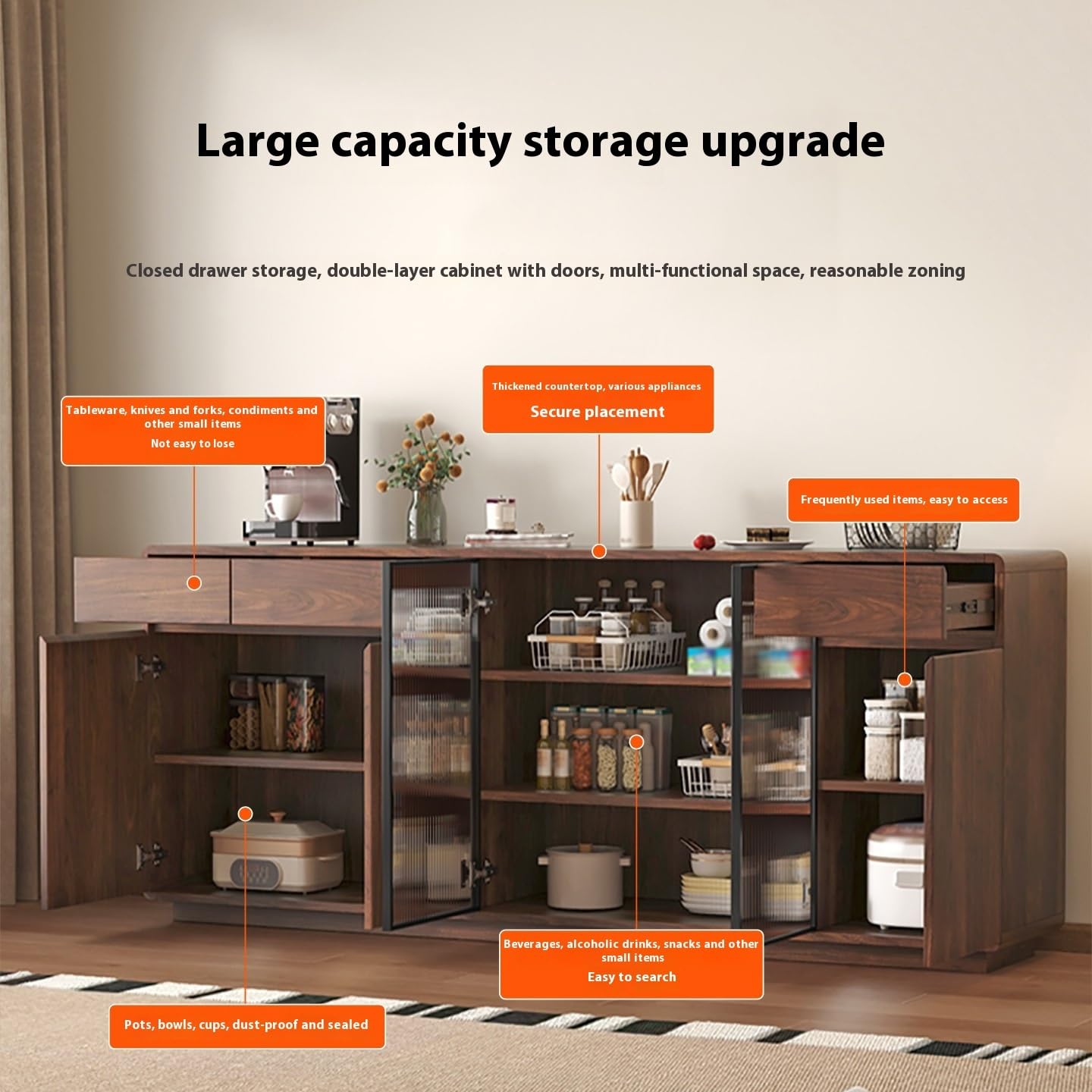 Armadio cucina Dining sideboard wall-mounted tea cabinet side stoccaggio