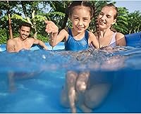 Vista 2 de Piscina redonda ultra grande 1, 2, 3, 4, 5, 6, 7, 8, 9, 10 M, piscinas grandes sobre el suelo, para jardín interior y exterior, piscina azul