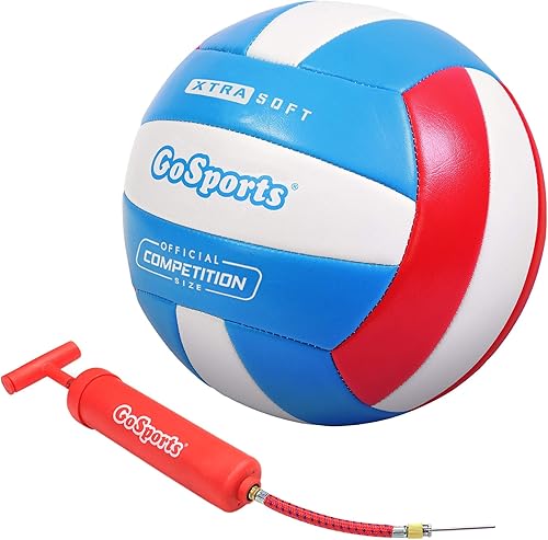GoSports - Balón de voleibol recreativo suave al tacto tamaño de regulación para juegos en interiores o exteriores incluye bomba de bola elige entre GoSports - Balón de voleibol recreativo suave al tacto tamaño de regulación para juegos en interiores o exteriores incluye bomba de bola elige entre
