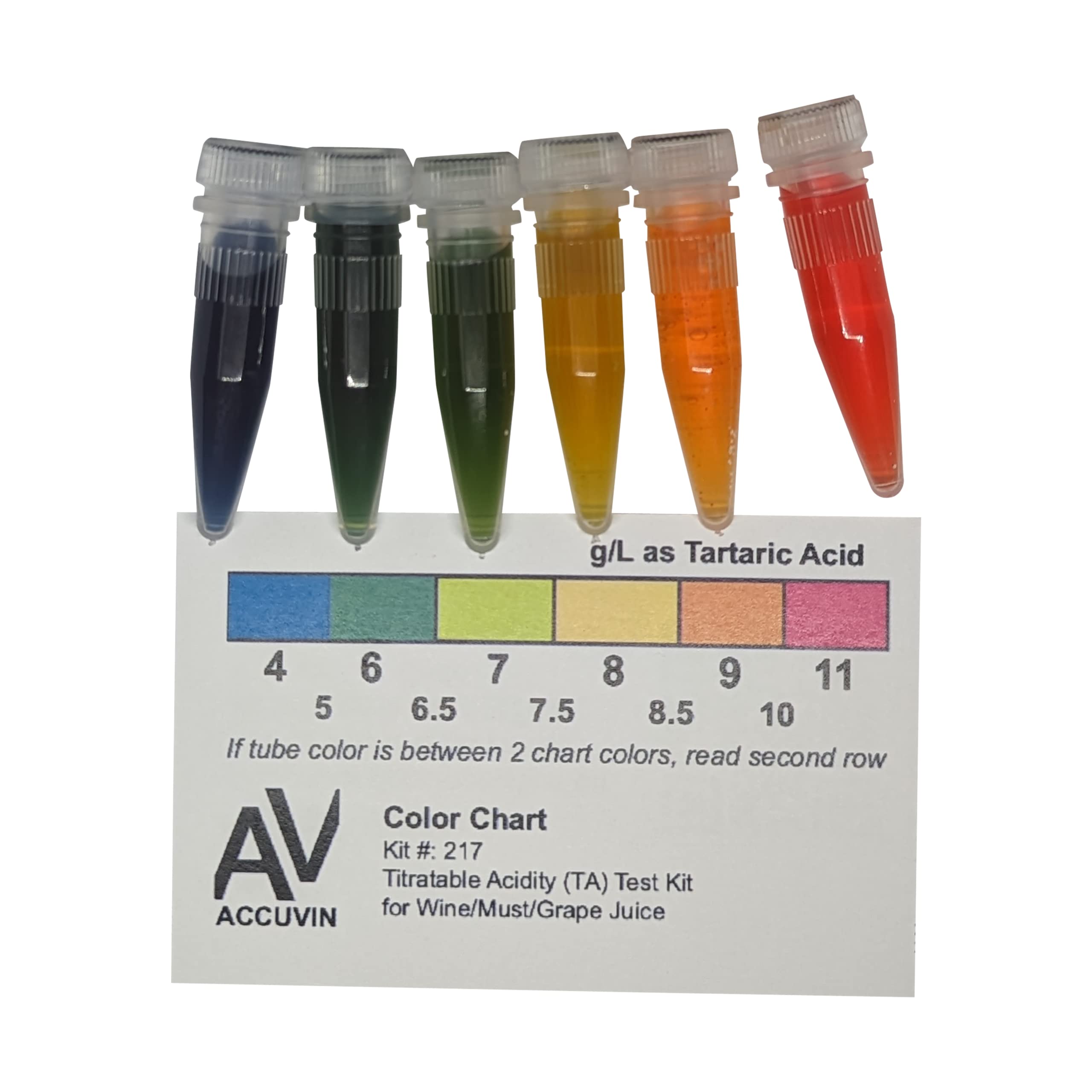 Kit de test d'acidité Titratable pour vin/Must/Raisin, 4 à 11 g/L [10 tests]