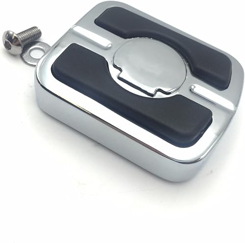 Miniatura 4 de SMT-Chrome Skull - Almohadilla de pedal de freno pequeña compatible con Fat Bob FXDF Wide Glide FXDWG CVO Pro Street Breakout Street 500 XG500