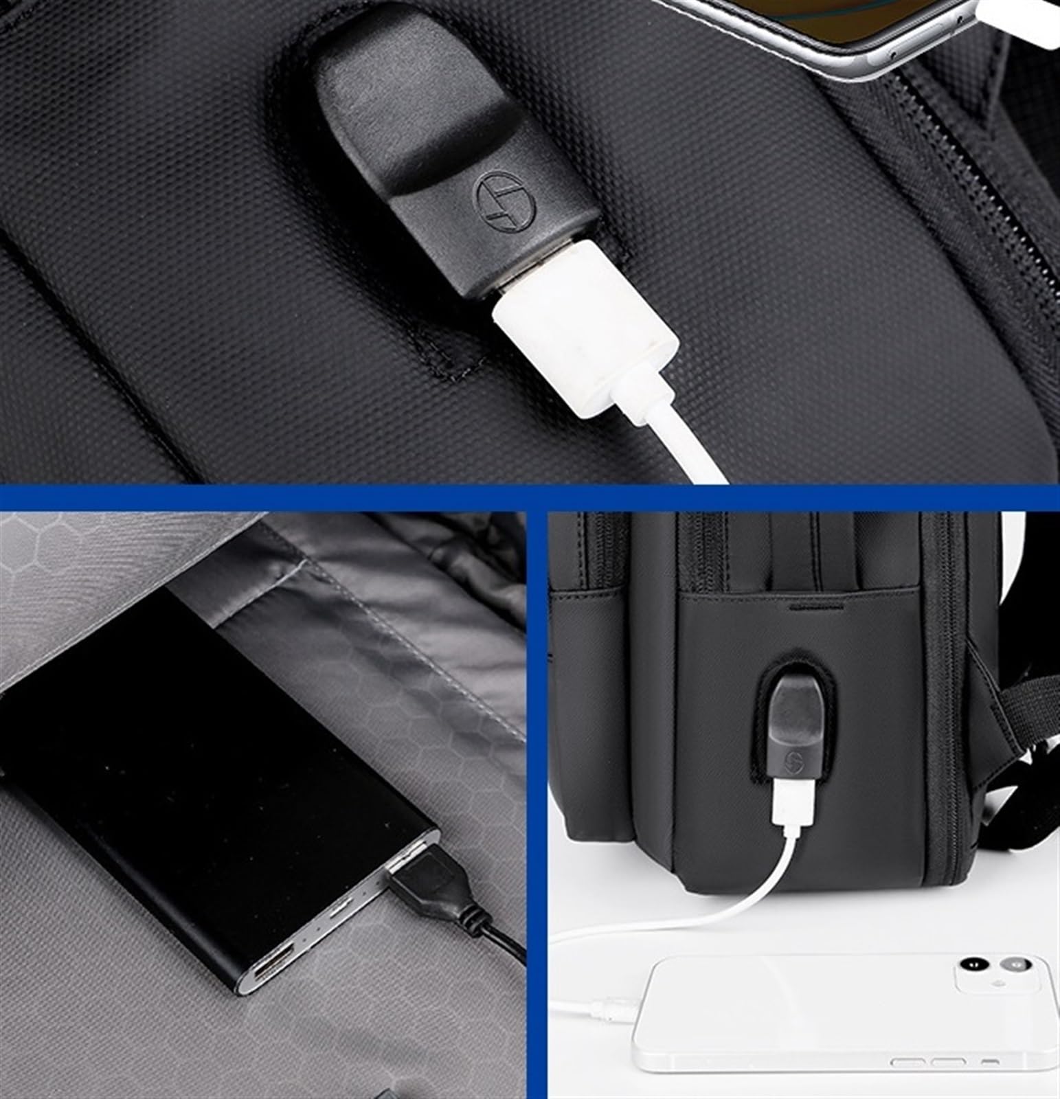 Torba Na Laptopa Plecak Dla Mężczyzn Business Slim O Przekątnej 17,3 Cala Z Ładowarką USB. Plecaki Podróżne Do Komputera Sac Ordinateur Portable(Gray)