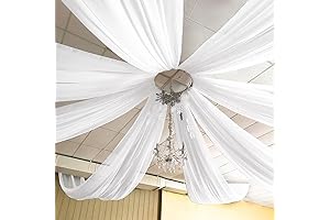 White Ceiling Drapes for Weddings