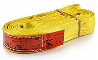 Vista 10 de DD Sling - Eslinga de elevación de nailon de 3 pulgadas x 30 pies – Fabricada en EE.UU., 8,900 lb vertical, 7,200 lb estrangulador, 17,800 lb