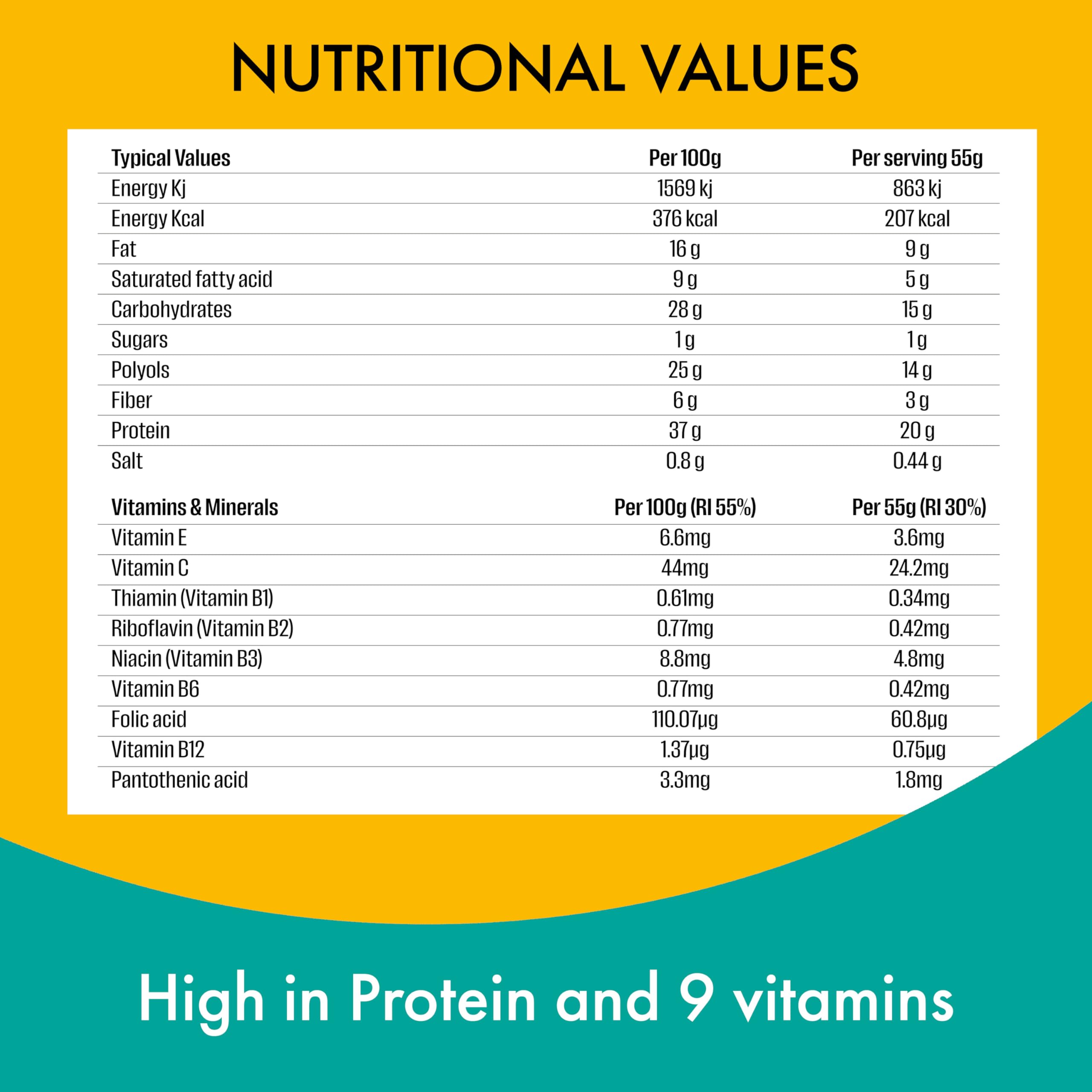Fulfil Vitamin & Protein Bar 15X55G Dark Choc Salted Caramel