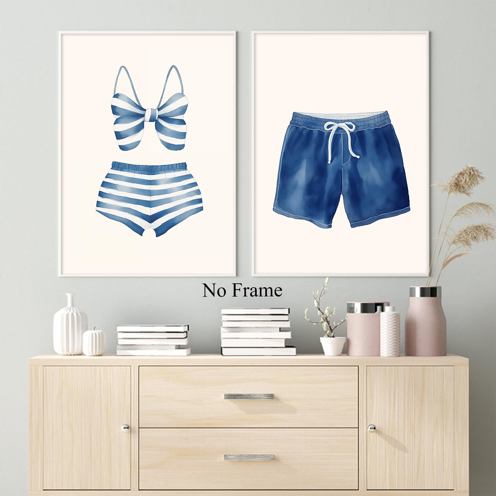 Amazon.com: Taedfalesy Vintage Swimsuit Wall Art Bathing Suit