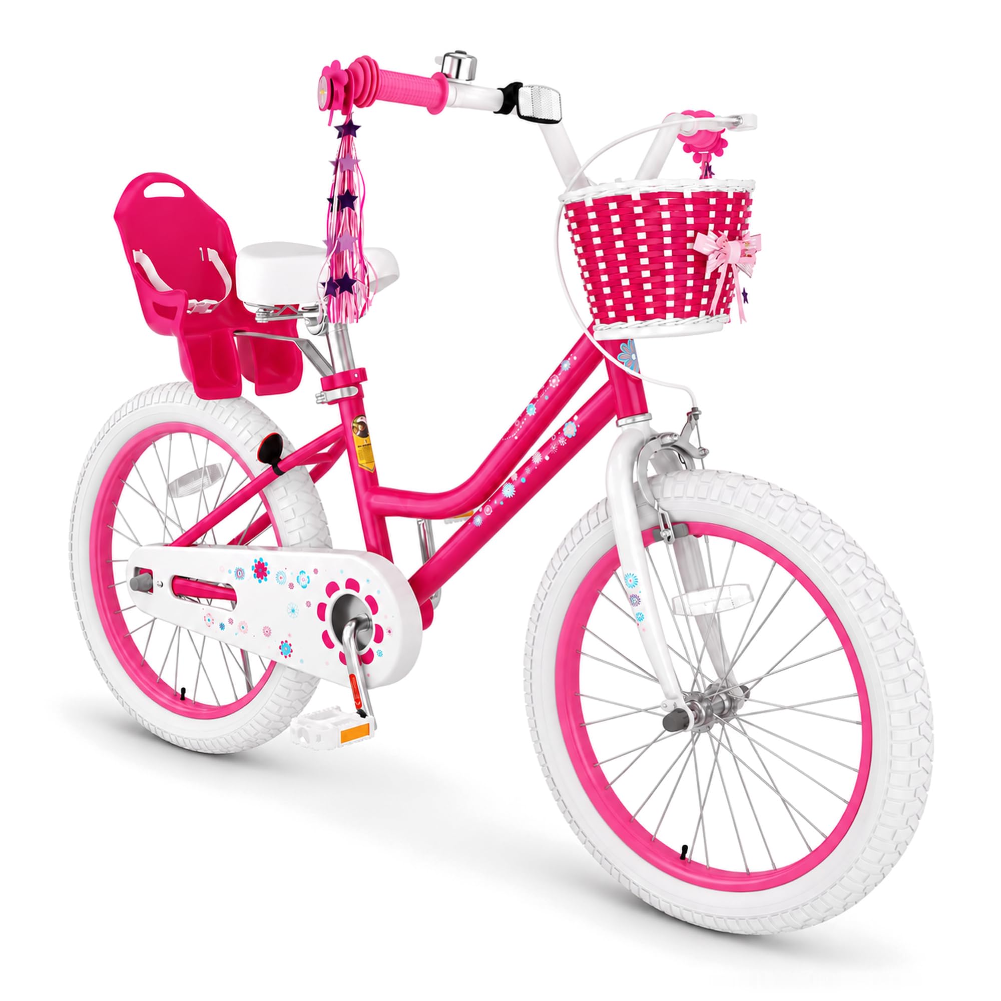 KORIMEFA Girl Bike with Training Wheel, Age 3-12 Princess, 12/14/16/20in | Kids Gift for…