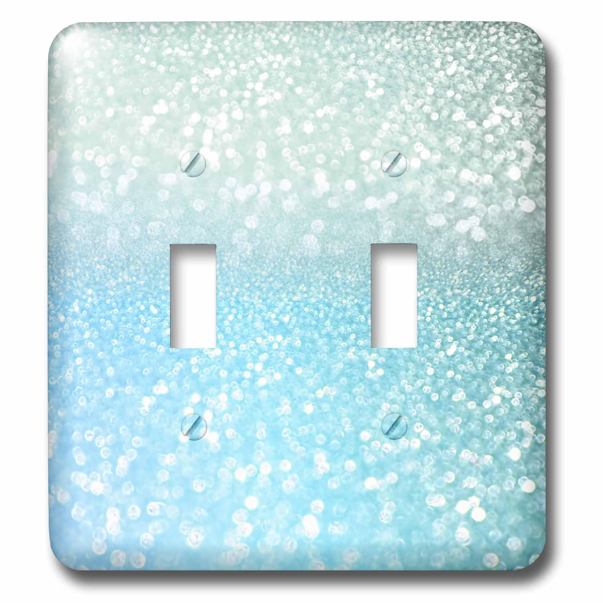 Interrupteur à baïonnette bleu turquoise scintillant pailleté pour décoration murale élégante