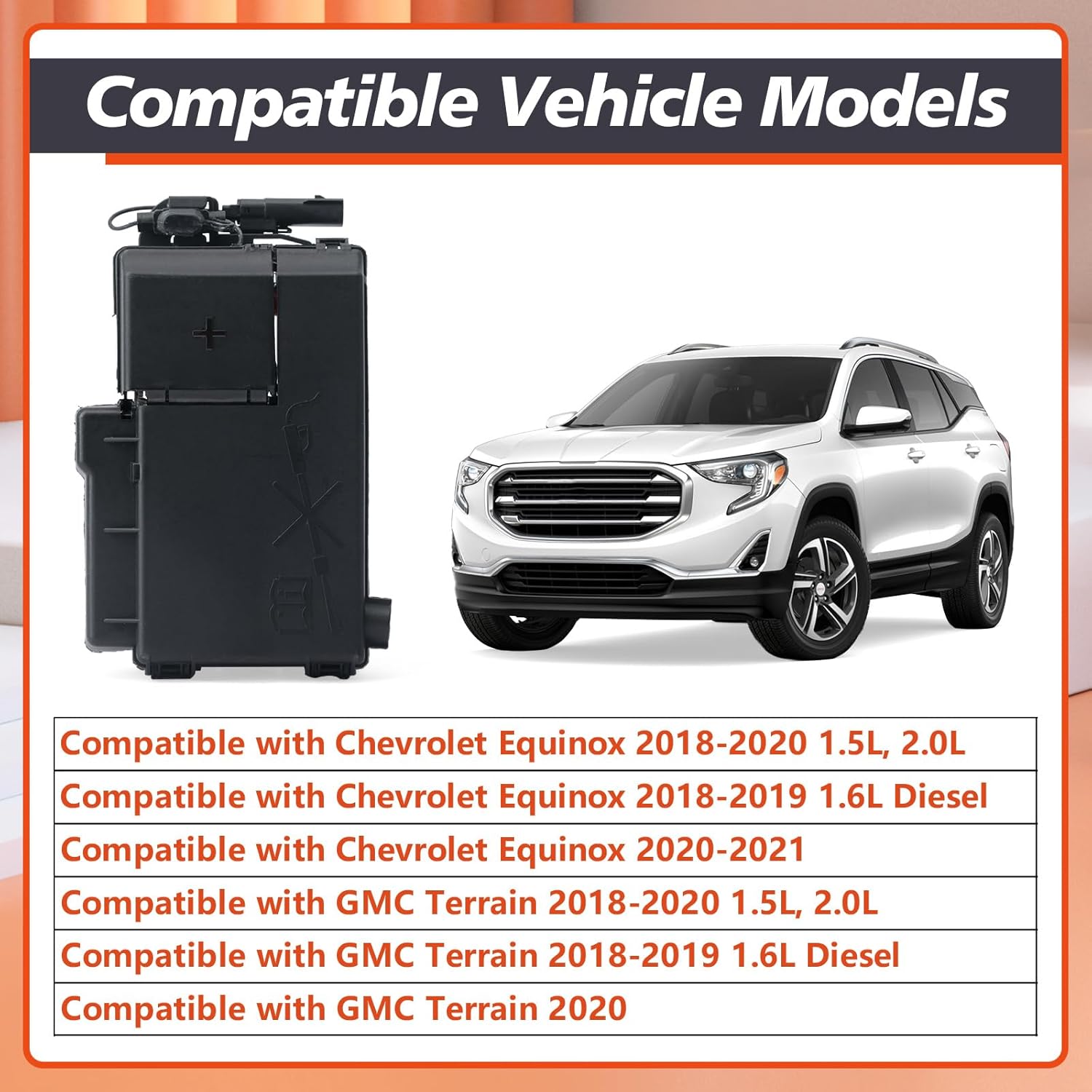 84237808 Fuse Box Terminal with Cover Replacement for GMC Terrain, for Chevrolet Equinox 2018 2019 2020, Replace 84509531