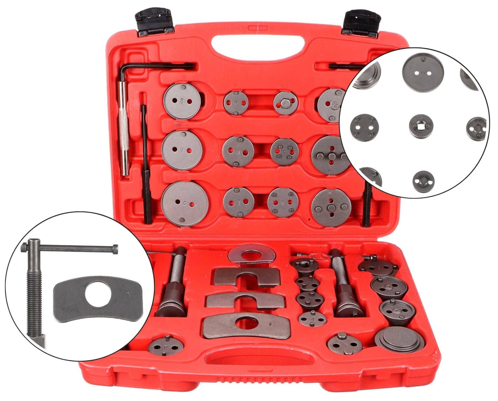 Mechanic Brake Set 35 | Juego de reposicionador de pistones de Freno 35 pzs | Reposicionar el pistón de Freno al Cambiar los Discos | Las Zapatas o Las Pastillas de Freno