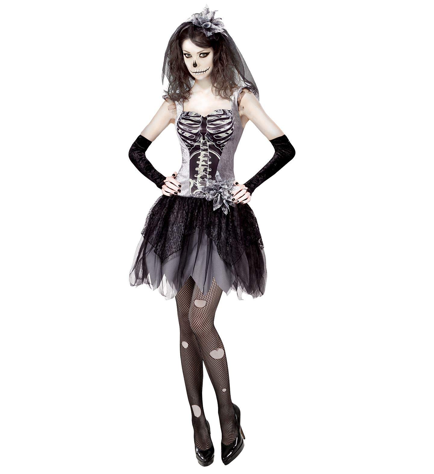 Widmann 07582 Adults Skeleton Bride Costume, M