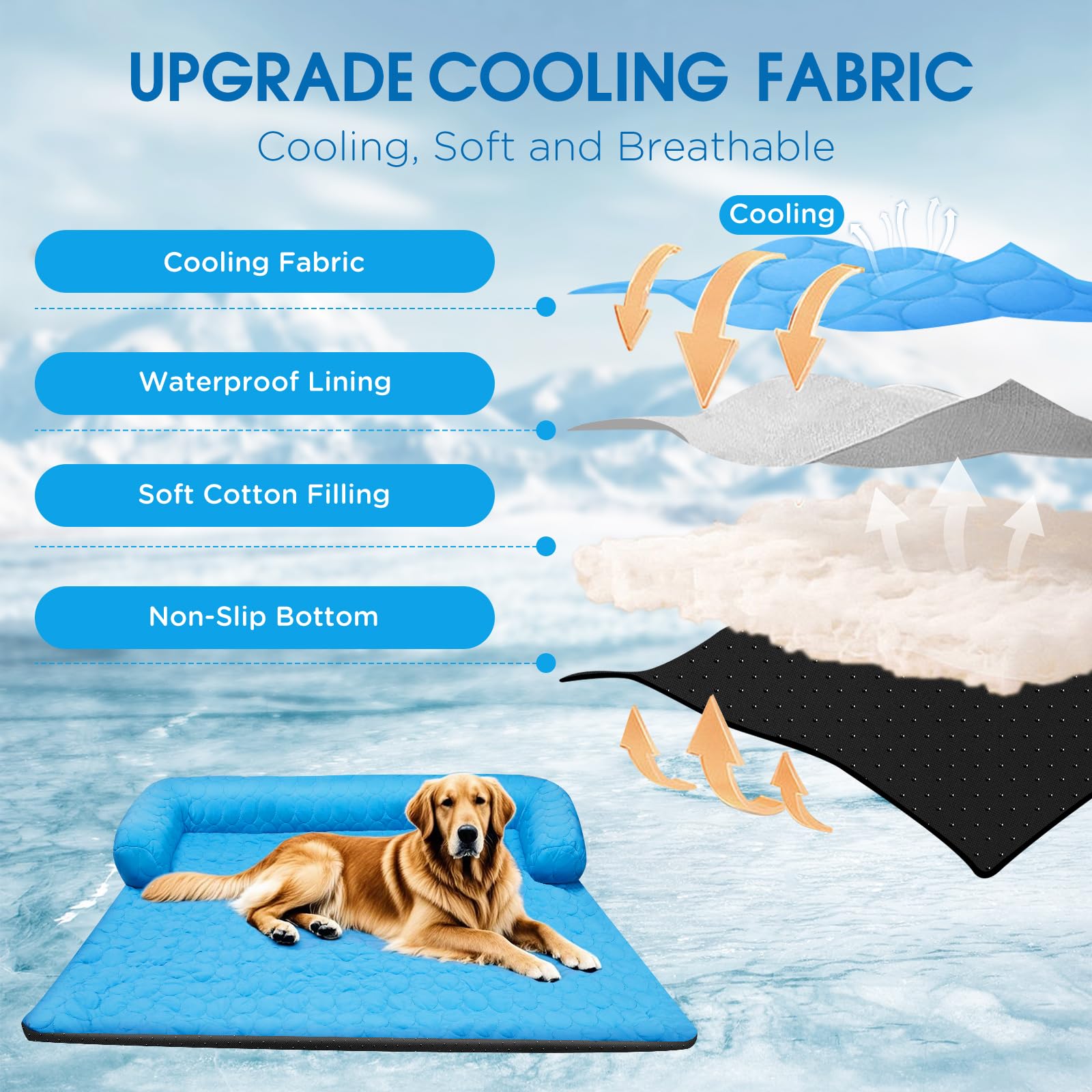 Sofá cama refrescante para perro, cama calmante para mascotas, funda impermeable para perros, lavable, tapete refrescante para gatos, manta protectora para sofá con parte inferior