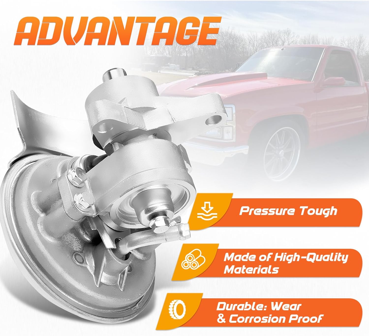 904-801 Vacuum Pump Compatible with Chevrolet Tahoe Express 2500 3500 B7 C1500 C2500 Suburban C3500HD GMC Yukon Savana K1500 K2500 Suburban G3500 P3500, Replace OE 904801, 12562793, 97288505