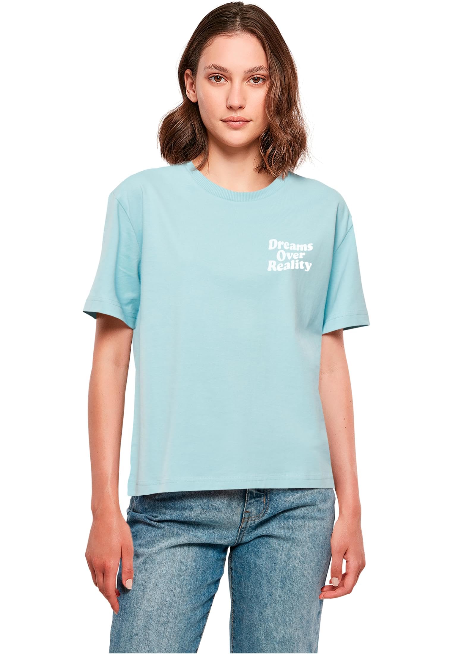 Miss Tee Men's Mst220-dreams Over Reality Tee T-Shirt, Ocean Blue, S Plus Tall
