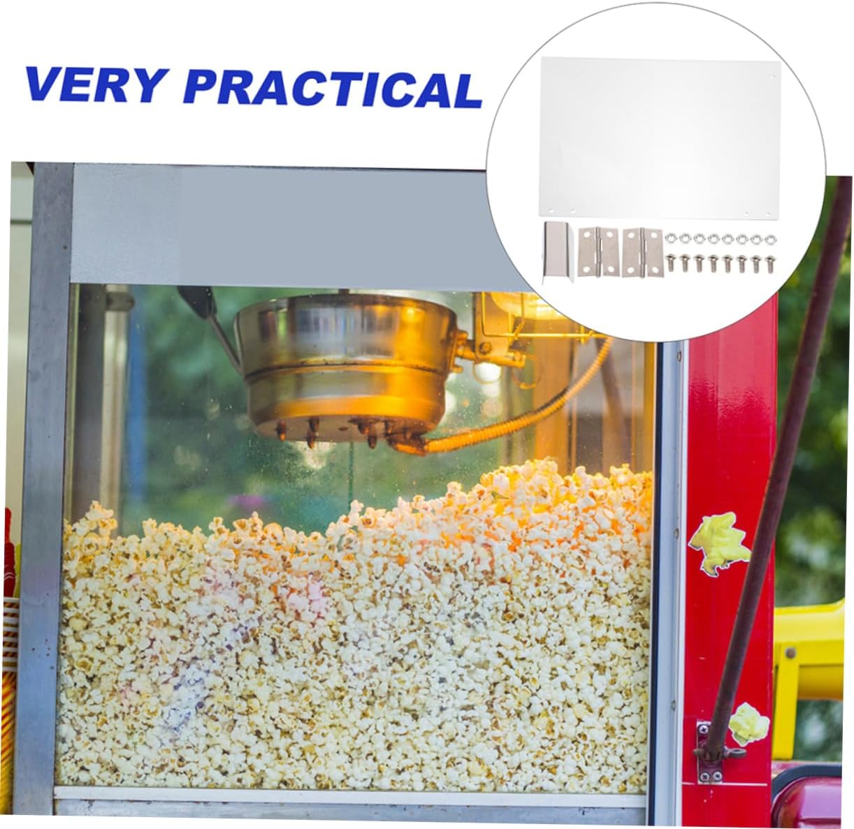 2pcs Popcorn Machine Door Panel Replacement Parts for Popcorn Maker Protective Baffle Thickened Pvc Professional Design