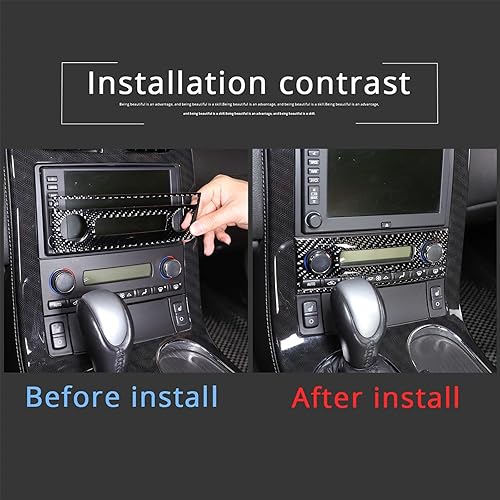 Miniatura 4 de PIUGILH Cubierta del marco del panel del interruptor del aire acondicionado del coche para Corvette C6 Z06 ZR1 2005-2013 accesorios, cubierta