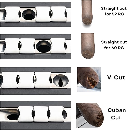Miniatura 2 de Cigar Oasis - Cortador de puros de mesa de alta calidad, kit de accesorios esenciales para puros, cortador de cigarros de acero inoxidable con