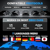 Vista 8 de LAUNCH CR529 - Herramienta de diagnóstico con escáner OBD2, escáner OBD2 completo para automóviles, lector de códigos de luz de motor, actualización