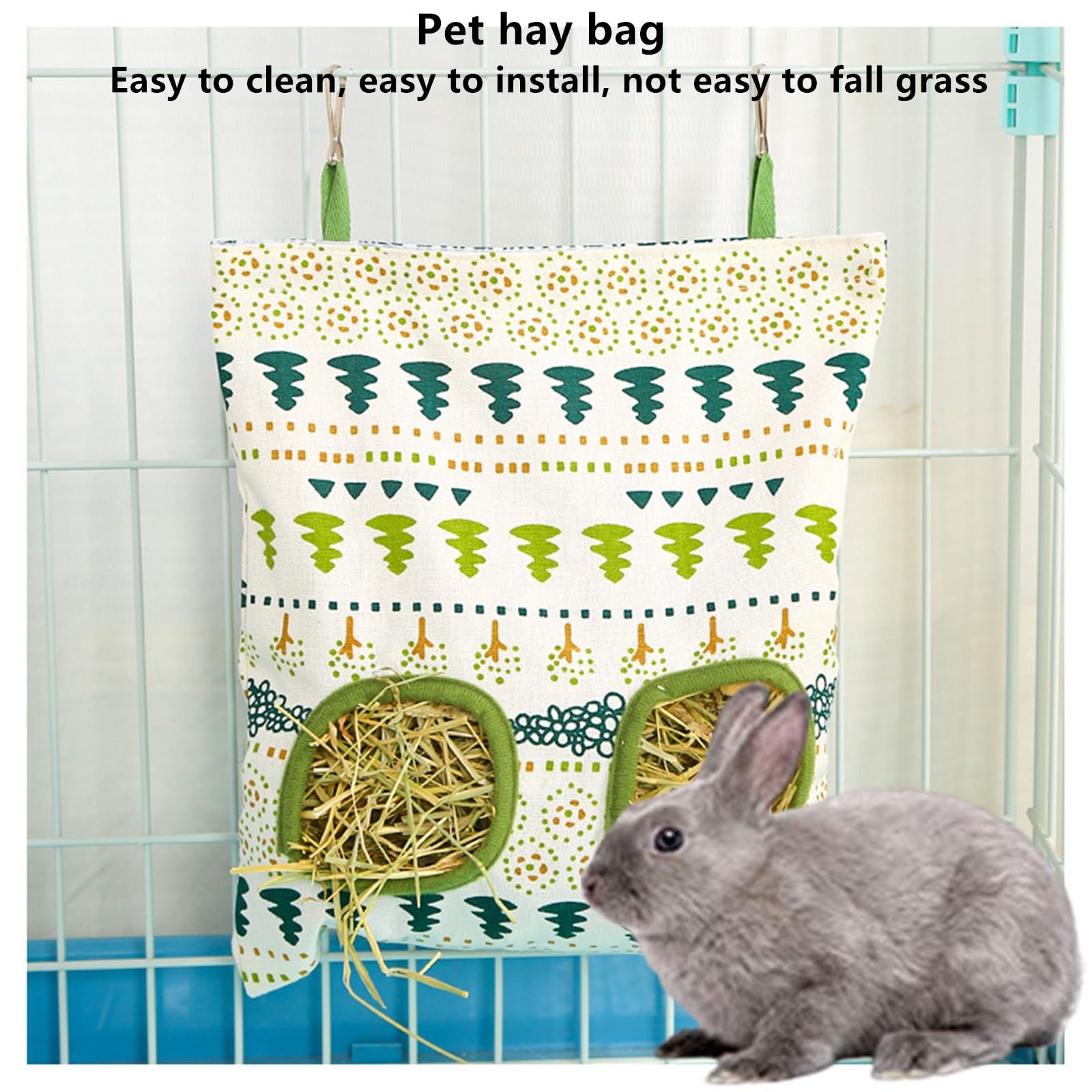 Heutasche Für Kaninchen & Co - Saubere Fütterung Mit 2 Fenstern