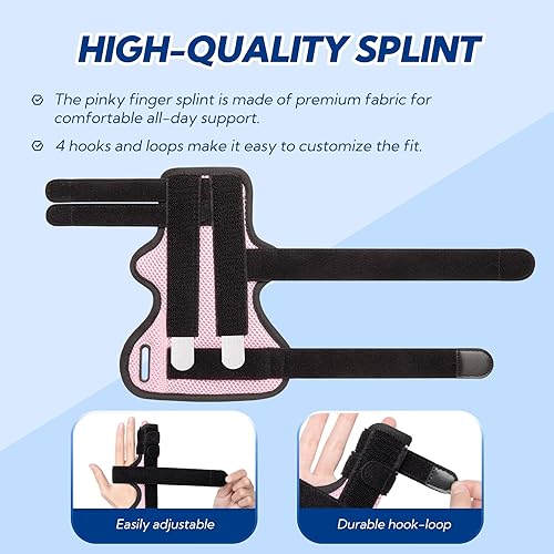 Miniatura 6 de Férula de dedo meñique, férula para dedo gatillo para mano derecha e izquierda, férula de canalón cubital, férula metacarpiana para dedo boxeador,