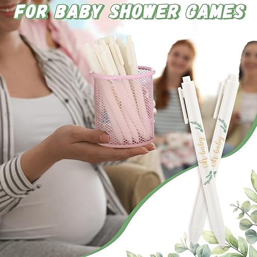 Miniatura 5 de Kisston 60 bolígrafos de baby shower, regalos de fiesta a granel para invitados, niñas, niños, juegos neutros de revelación de género, premios de