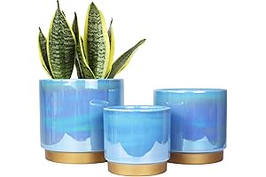 Gepege Ceramic Rainbow Pearl Glaze Pots for Plants