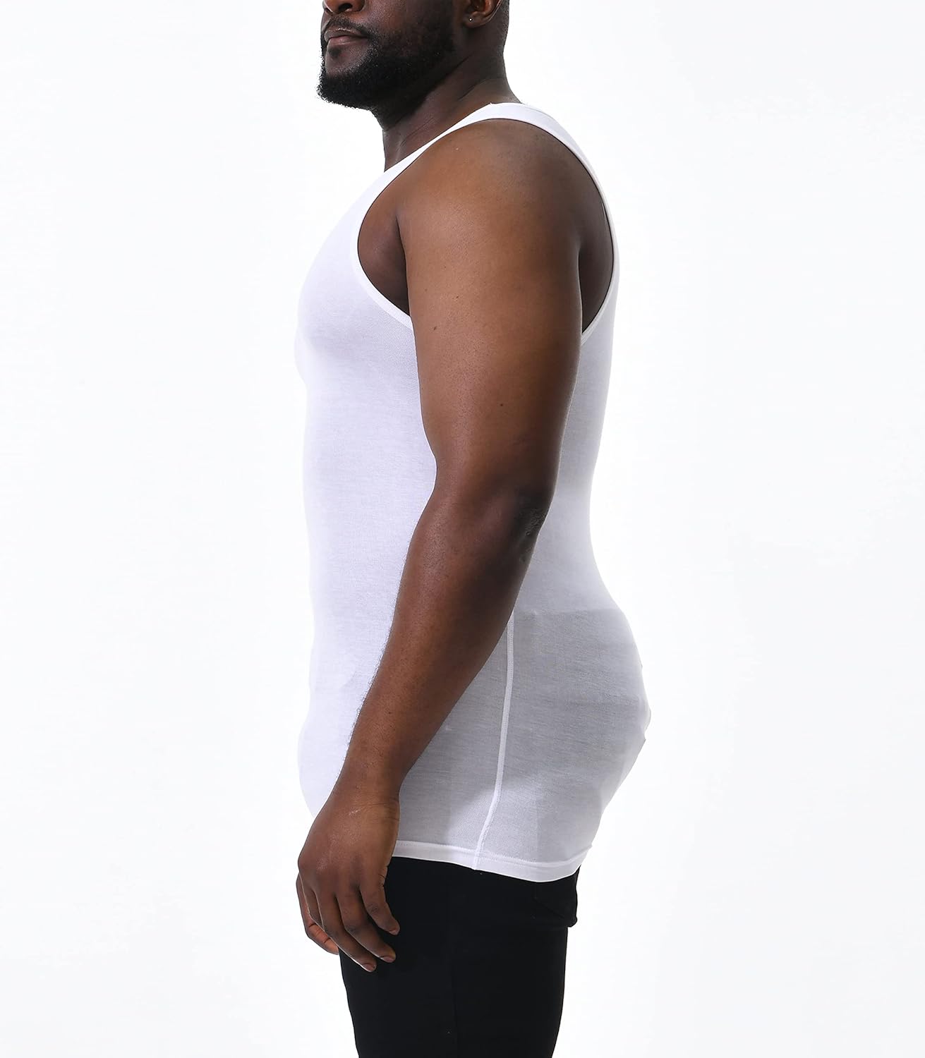 Comfneat Men's 4-Pack Cool Feeling A-Shirts Viscose Undershirts Sports Singlets - Image 3