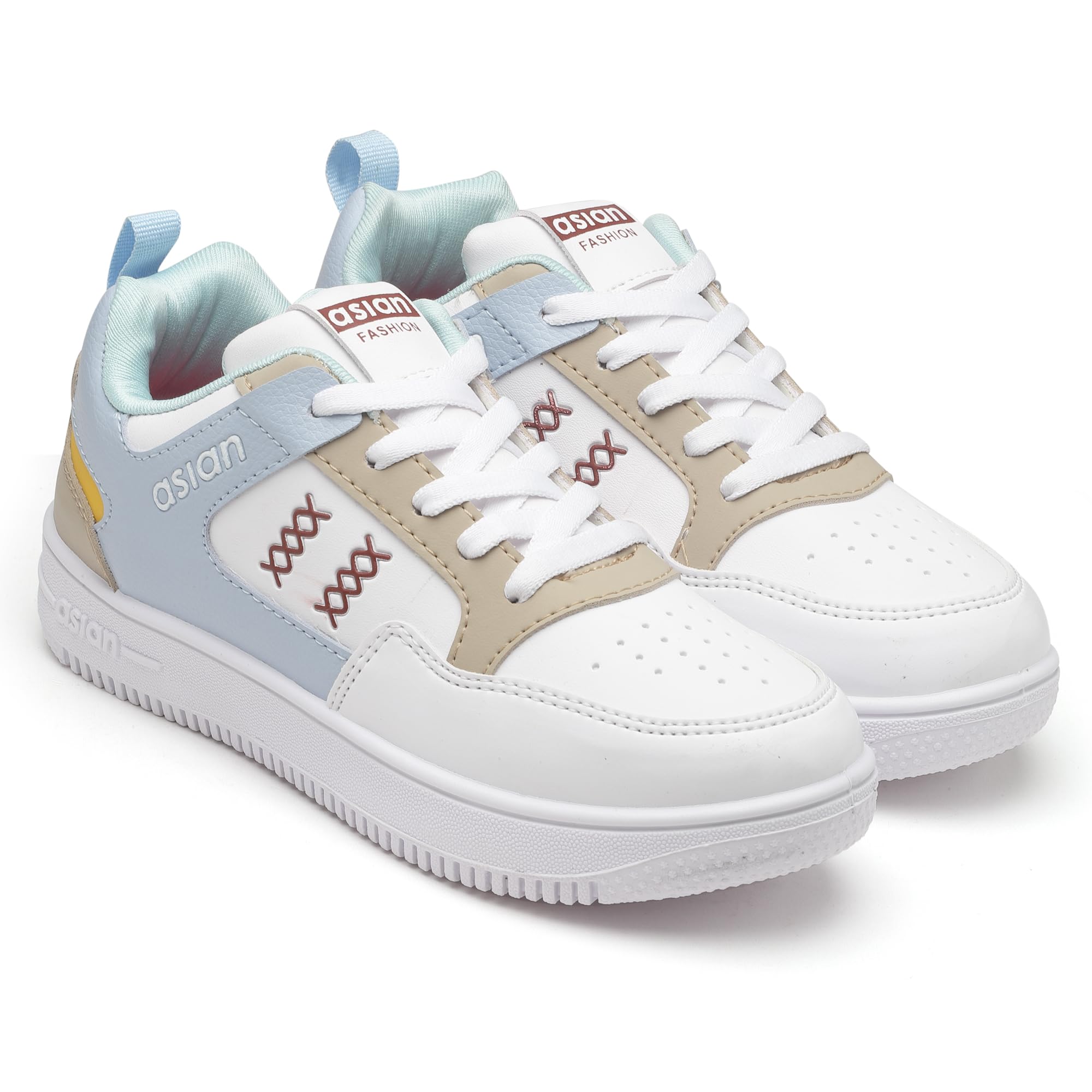 ASIAN Womens Trendy-03 White Casual Sneaker Shoes with Ultra Soft Cushion Lightweight Lace-Up Shoes for Womens & Girls (B0CXXY9HX4) Amazon Price History, Amazon Price Tracker