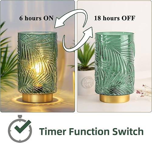 Miniatura 7 de Lámpara de mesa con pilas, lámparas inalámbricas para decoración del hogar, luz nocturna a pilas con bombilla LED con temporizador, luces