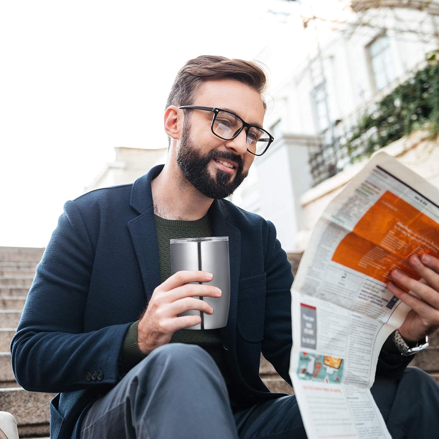 VEGOND Stainless Steel 12 oz Tumblers bulk Vacuum Insulated Double Wall Travel Tumbler with Lid and Straw Reusable Tumbler, Stainless 6 pack - Image 5