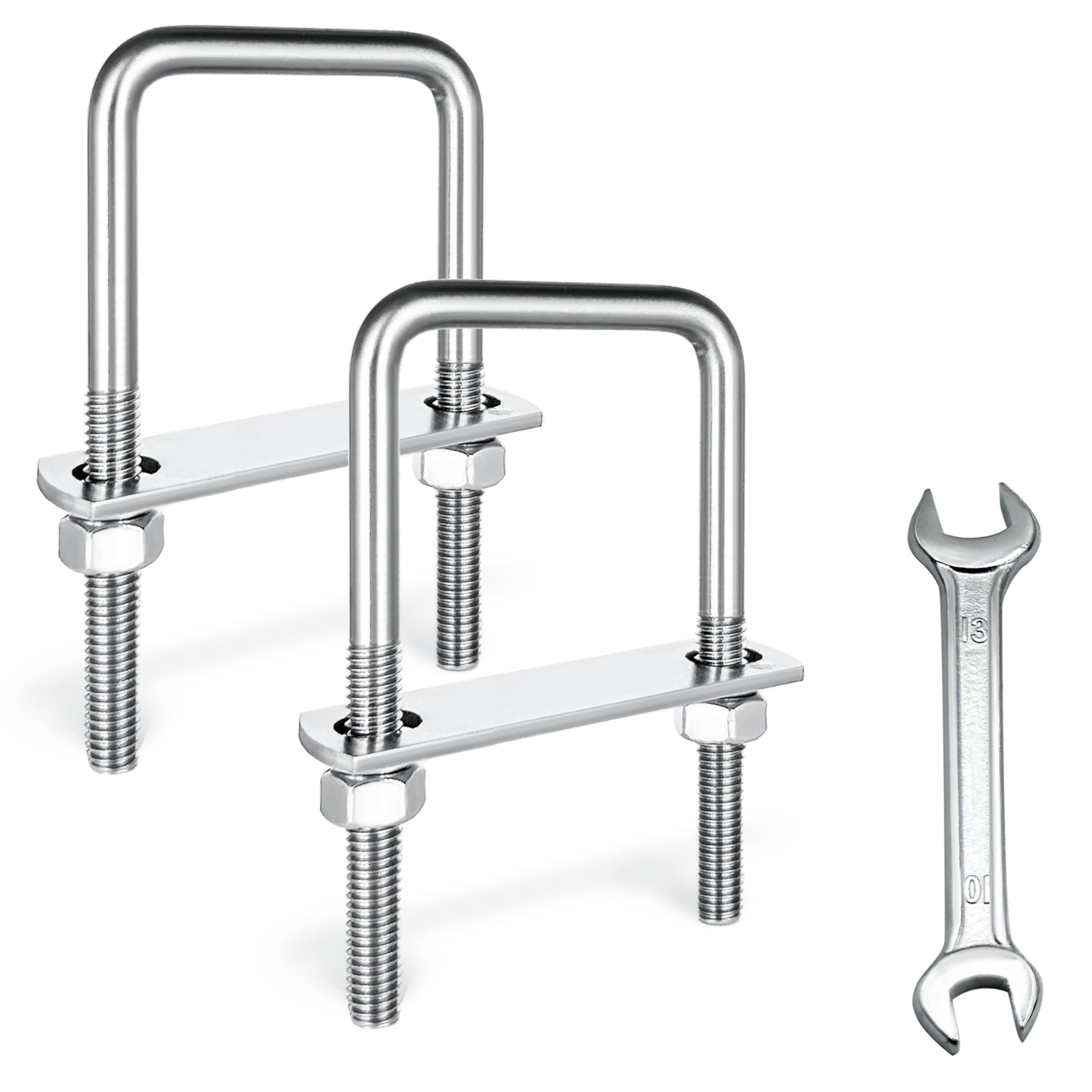M8 Stainless Steel U-Bolts - 4 Sets, FREE SHIPPING -25 M8 Stainless Steel U-Bolts - 4 Sets, FREE SHIPPING -25
