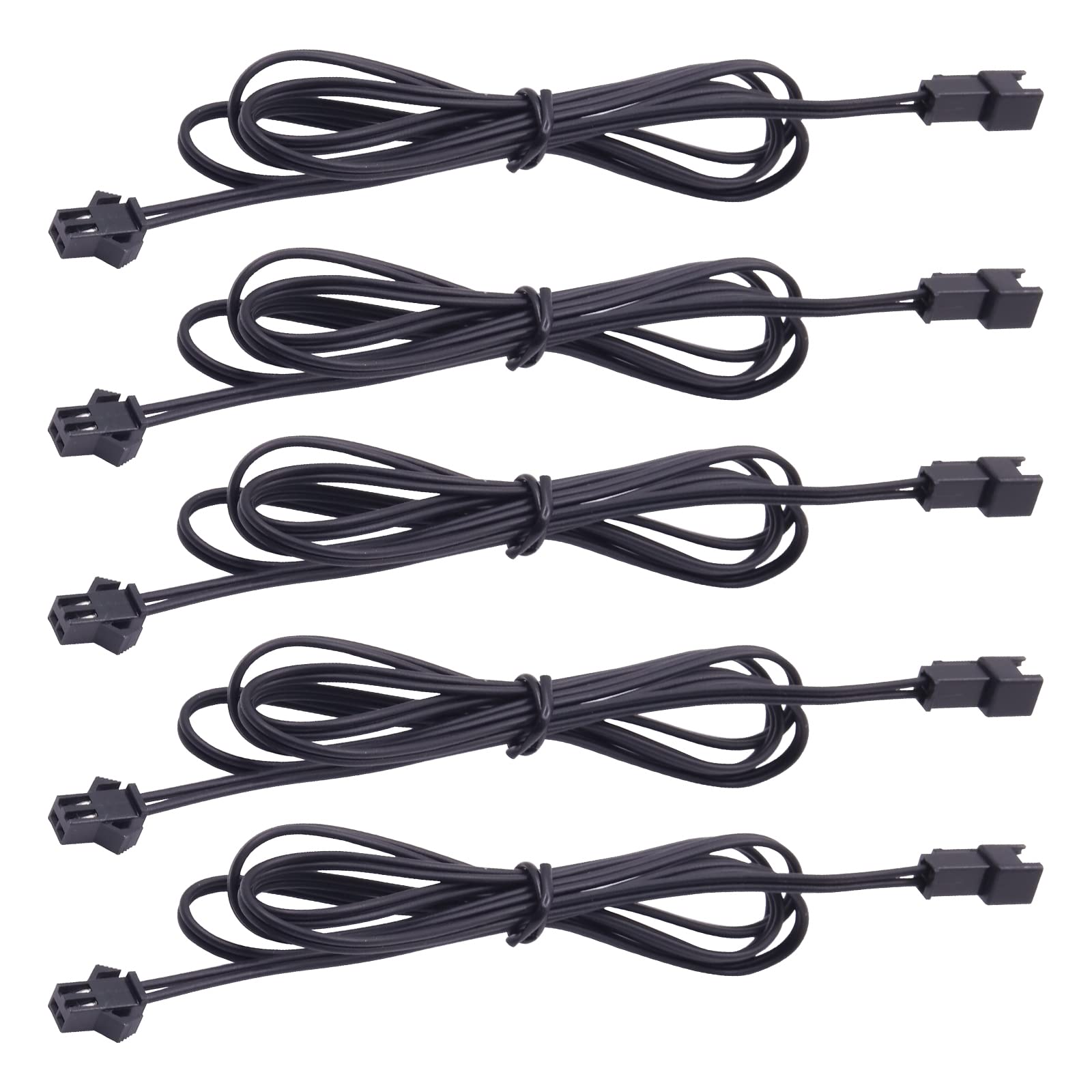 jose2015 5PCS 2-Pin EL Splitter Cable,1M EL Wire Extension Cable Line Wire Male to Female Connector for LED Glow Light Multi-Color Neon Strip