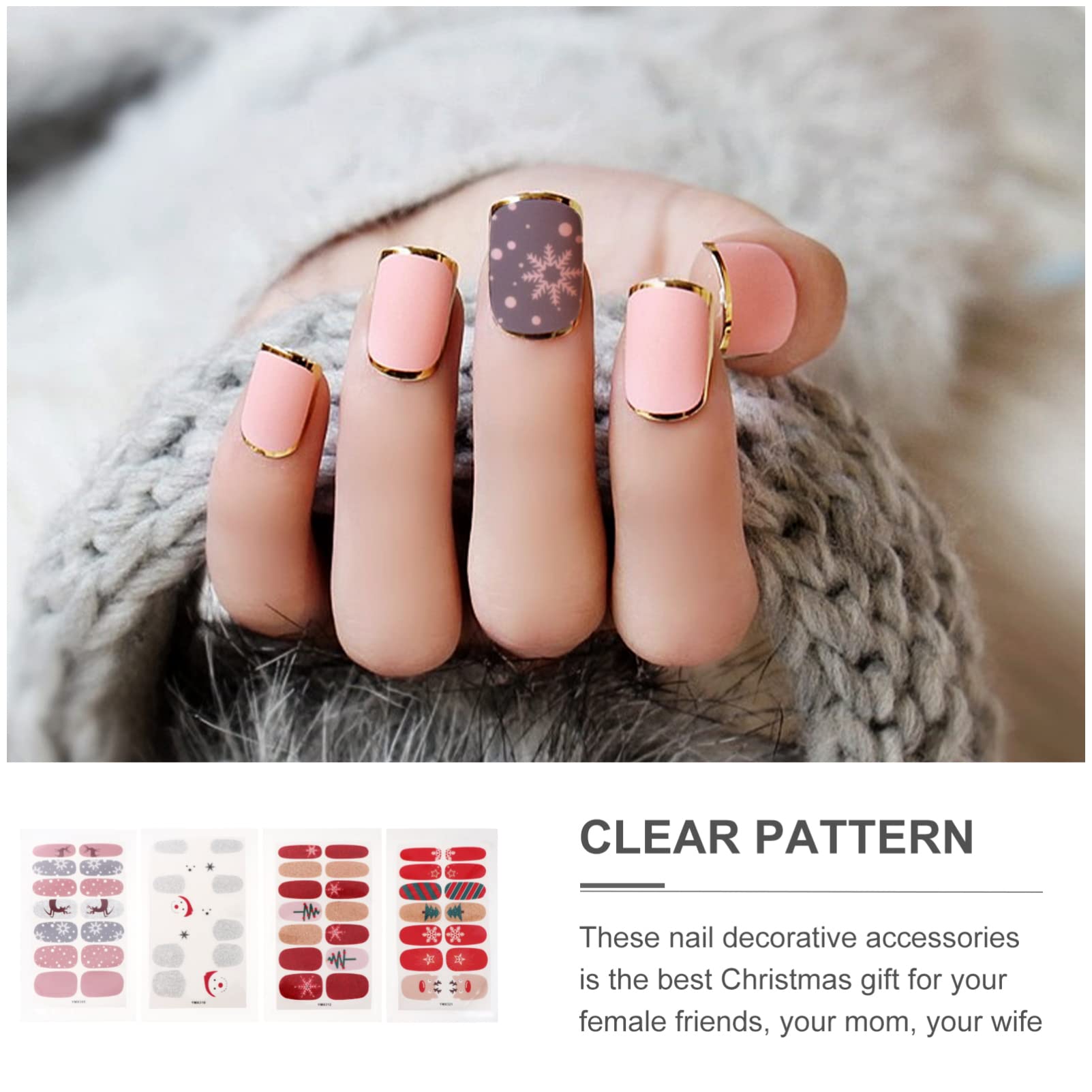 Healvian 24fogli Adesivi Per Unghie Natalizi Decorazioni Festive Per Manicure Design Creativo Di Natale Per Feste e Occasioni Speciali