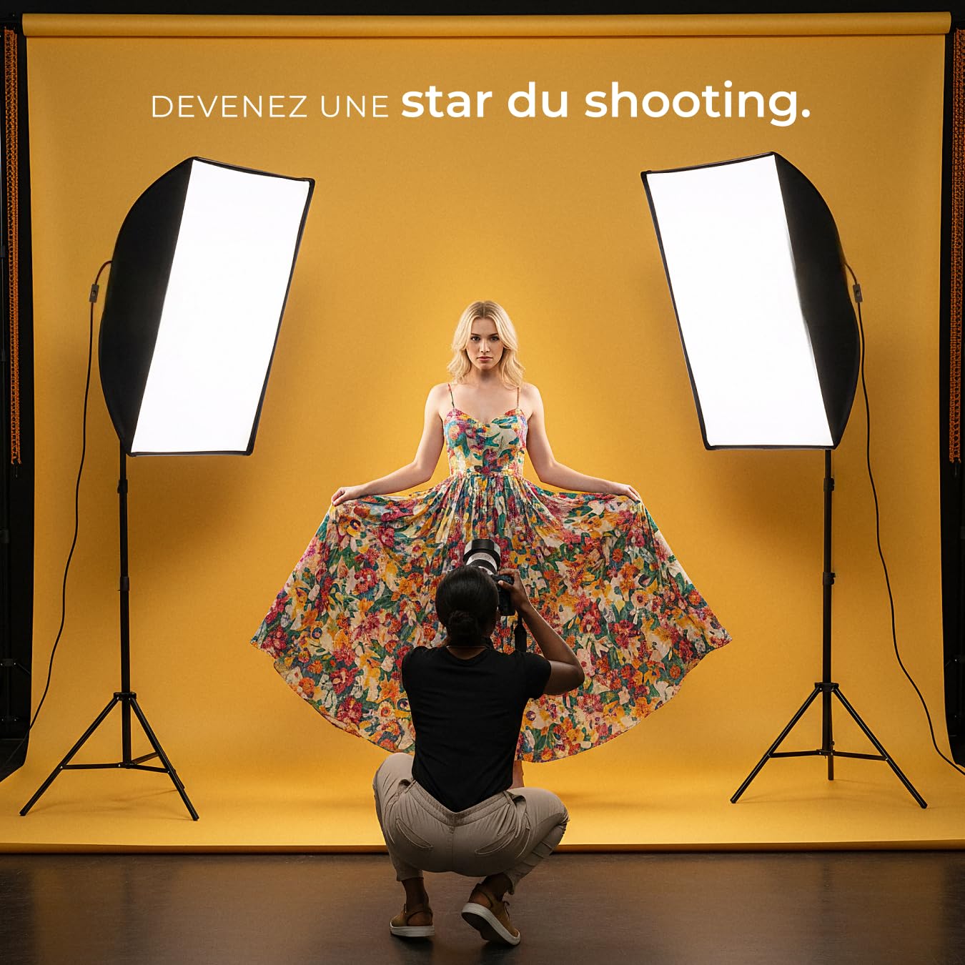 tectake® Soft Box pour Studio Photo Eclairage Video Boite Lumiere Studio Professionnel en Aluminium Kit Accessoires Photographie Flash Studio Photo, Support et Sac de Rangement