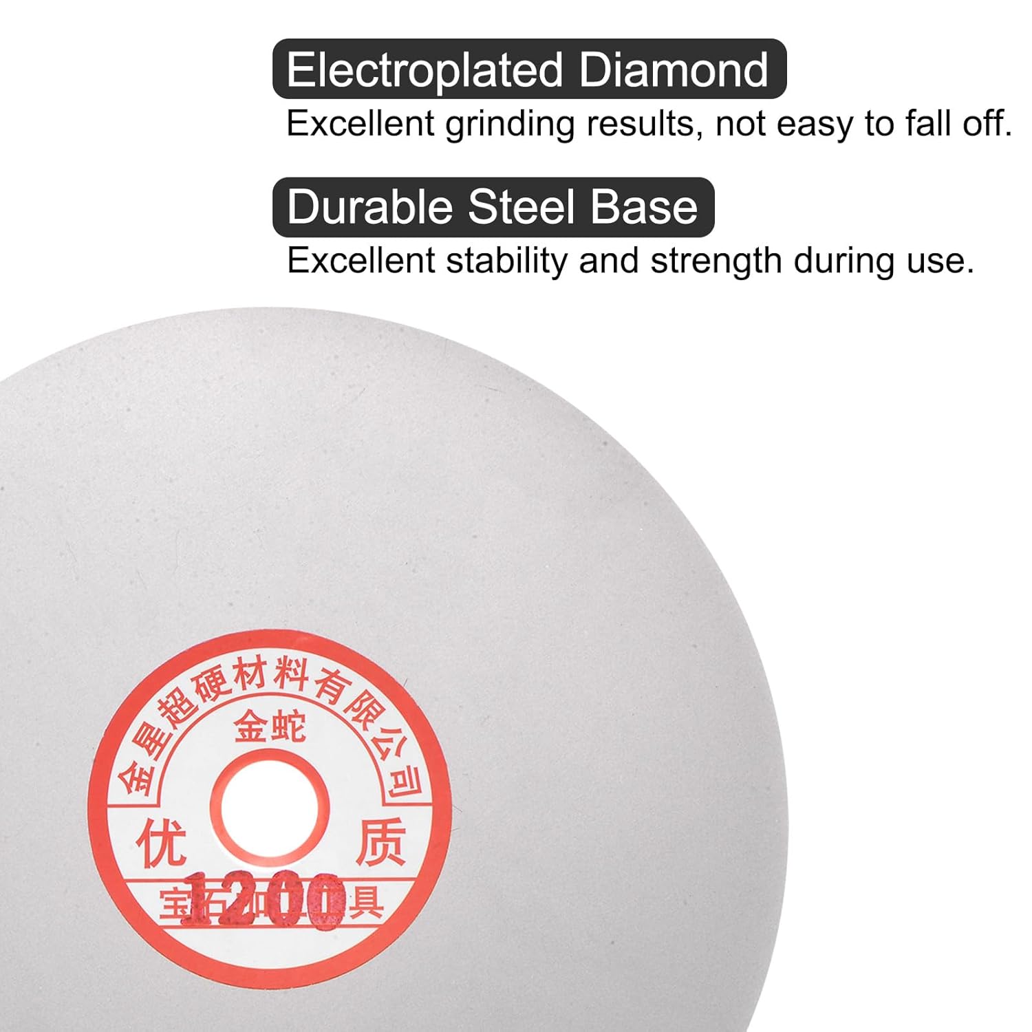 uxcell Diamond Sanding Grinding Disc, 6-Inch (150mm) Grit 1200 5/8" Arbor Hole, Flat Lap Disk Polishing Discs Abrasive Wheel for Gemstone Tile Porcelain Glass Stone Metal