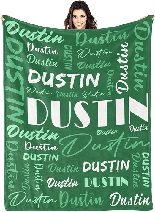 Personalized Blankets for Kids with Names Customized Blankets with Name for Adult Custom Blanket Gift for Birthday Christmas Valentines Day Gift