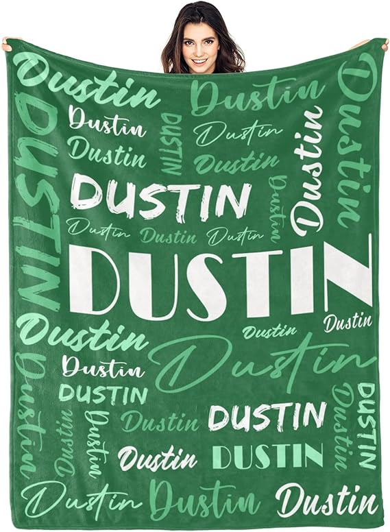 Personalized Blankets for Kids with Names Customized Blankets with Name for Adult Custom Blanket Gift for Birthday Christmas Valentines Day Gift